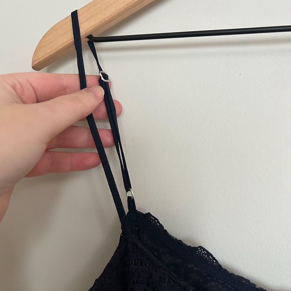 Zara Navy Lace Strappy Romper - Picture 5 of 9